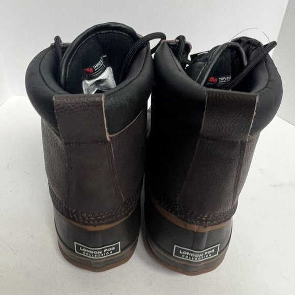 London Fog Mens Ashford Duck Boot Brown Leather Size 12 M - Picture 4 of 6